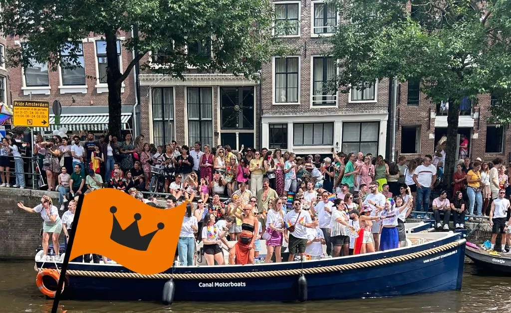 Amsterdam King’s Day Private Boat with Captain